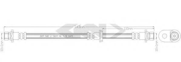 SPIDAN 39565 Гальмівний шланг