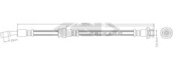 SPIDAN 38702 Гальмівний шланг