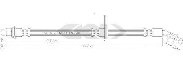 SPIDAN 338589 Гальмівний шланг