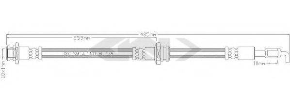 SPIDAN 338736 Гальмівний шланг