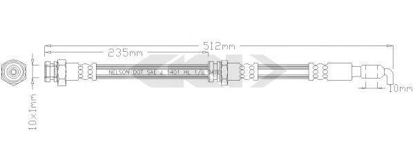 SPIDAN 340549 Гальмівний шланг