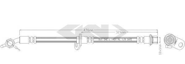 SPIDAN 340556 Гальмівний шланг