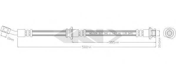 SPIDAN 340597 Гальмівний шланг