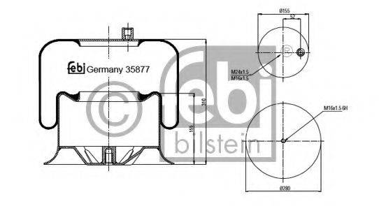 FEBI BILSTEIN 35877 Кожух пневматичної ресори