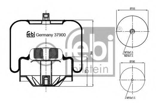 FEBI BILSTEIN 37900 Кожух пневматичної ресори