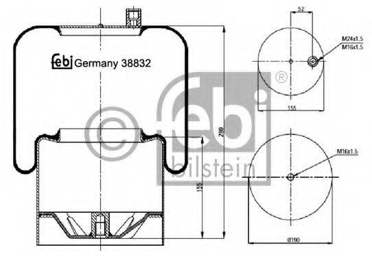 FEBI BILSTEIN 38832 Кожух пневматичної ресори