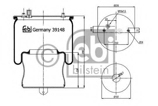 FEBI BILSTEIN 39148 Кожух пневматичної ресори