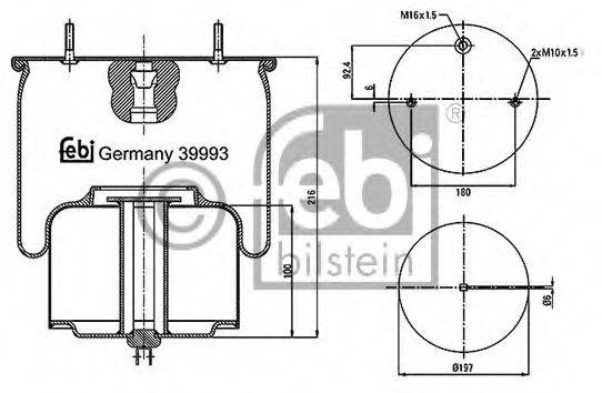 FEBI BILSTEIN 39993 Кожух пневматичної ресори