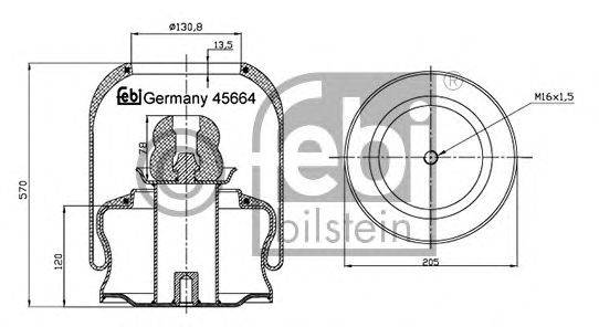 FEBI BILSTEIN 45664 Кожух пневматичної ресори