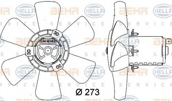 BEHR HELLA SERVICE 8EW009144401 Вентилятор, охолодження двигуна