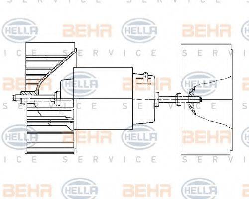 BEHR HELLA SERVICE 8EW009159171 Вентилятор салону