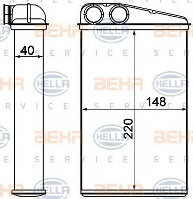 BEHR HELLA SERVICE 8FH351000651 Теплообмінник, опалення салону