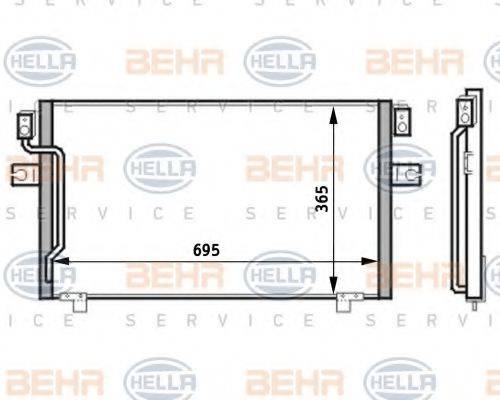 BEHR HELLA SERVICE 8FC351024171 Конденсатор, кондиціонер