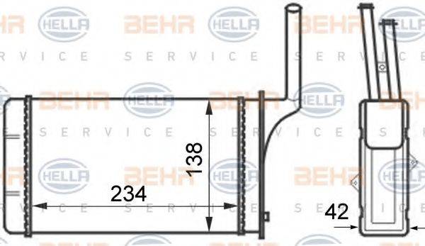 BEHR HELLA SERVICE 8FH351024461 Теплообмінник, опалення салону