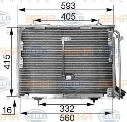 BEHR HELLA SERVICE 8FC351036011 Конденсатор, кондиціонер