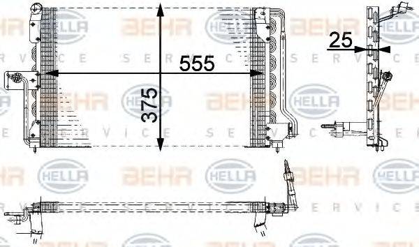 BEHR HELLA SERVICE 8FC351036021 Конденсатор, кондиціонер