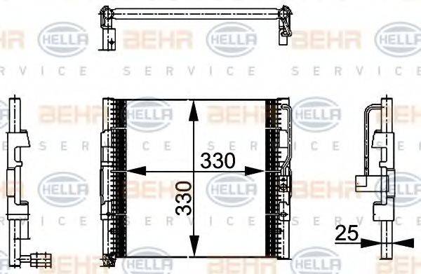 BEHR HELLA SERVICE 8FC351037071 Конденсатор, кондиціонер