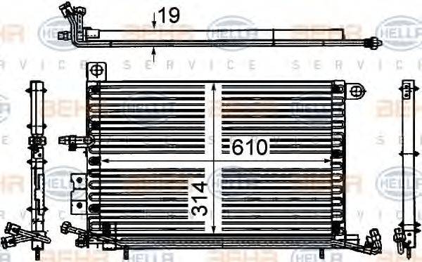 BEHR HELLA SERVICE 8FC351037191 Конденсатор, кондиціонер