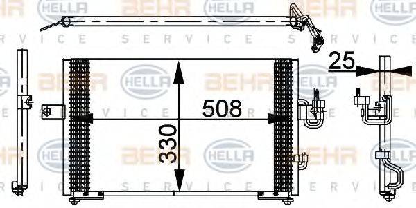 BEHR HELLA SERVICE 8FC351037271 Конденсатор, кондиціонер