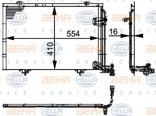 BEHR HELLA SERVICE 8FC351037331 Конденсатор, кондиціонер