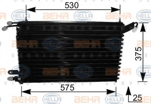 BEHR HELLA SERVICE 8FC351037411 Конденсатор, кондиціонер