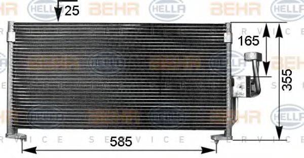 BEHR HELLA SERVICE 8FC351038471 Конденсатор, кондиціонер