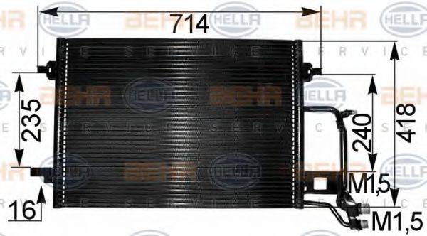 BEHR HELLA SERVICE 8FC351038681 Конденсатор, кондиціонер