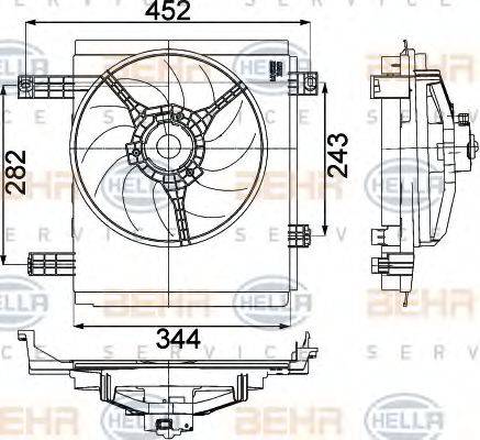 BEHR HELLA SERVICE 8EW351041251 Вентилятор, охолодження двигуна