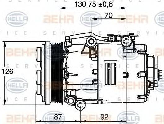 BEHR HELLA SERVICE 8FK351113441 Компресор, кондиціонер