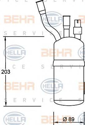 BEHR HELLA SERVICE 8FT351192321 Осушувач, кондиціонер