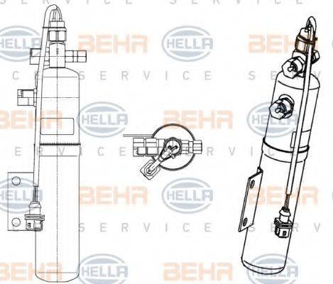 BEHR HELLA SERVICE 8FT351197431 Осушувач, кондиціонер