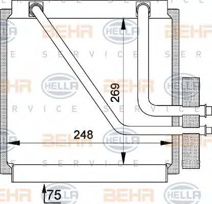 BEHR HELLA SERVICE 8FV351210141 Випарник, кондиціонер