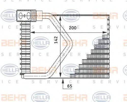 BEHR HELLA SERVICE 8FV351211271 Випарник, кондиціонер