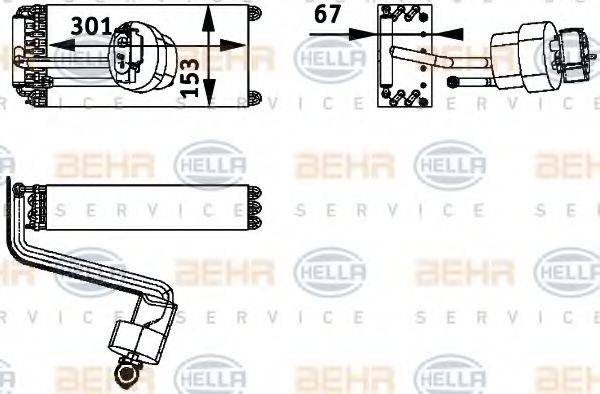 BEHR HELLA SERVICE 8FV351211591 Випарник, кондиціонер