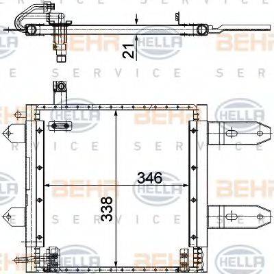 BEHR HELLA SERVICE 8FC351300171 Конденсатор, кондиціонер