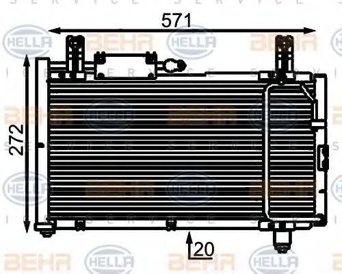 BEHR HELLA SERVICE 8FC351301001 Конденсатор, кондиціонер