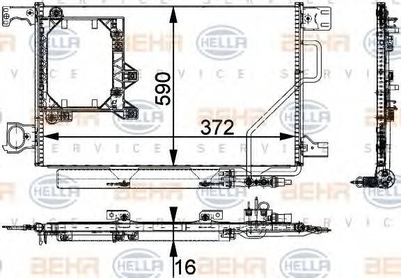 BEHR HELLA SERVICE 8FC351301621 Конденсатор, кондиціонер