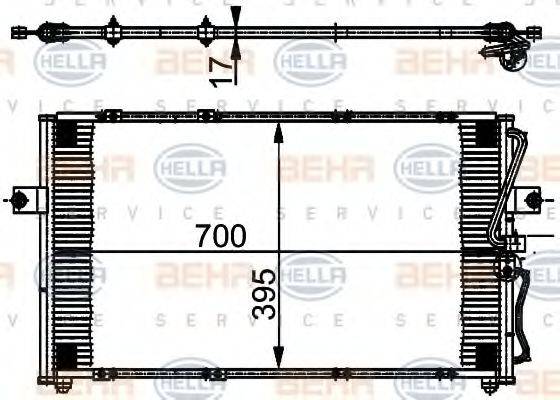 BEHR HELLA SERVICE 8FC351302011 Конденсатор, кондиціонер