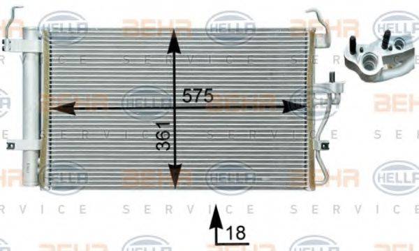 BEHR HELLA SERVICE 8FC351302351 Конденсатор, кондиціонер