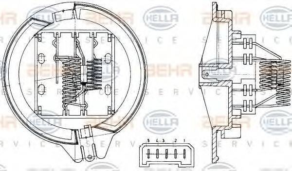 BEHR HELLA SERVICE 9ML351303291 Опір, вентилятор салону