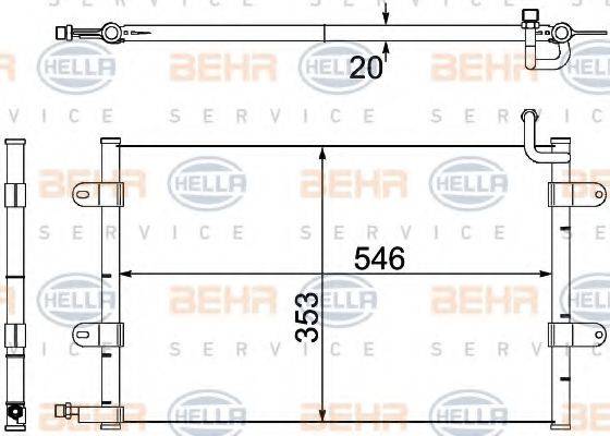 BEHR HELLA SERVICE 8FC351304321 Конденсатор, кондиціонер