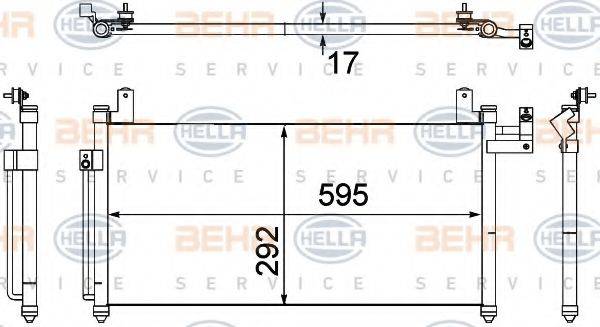 BEHR HELLA SERVICE 8FC351304361 Конденсатор, кондиціонер