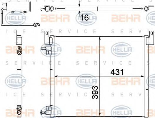 BEHR HELLA SERVICE 8FC351304481 Конденсатор, кондиціонер