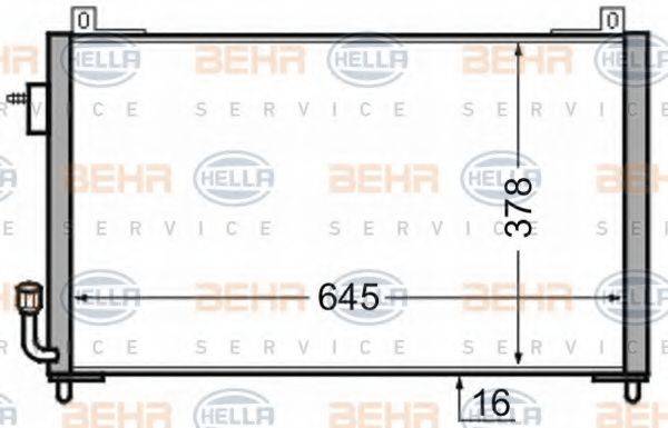 BEHR HELLA SERVICE 8FC351306471 Конденсатор, кондиціонер