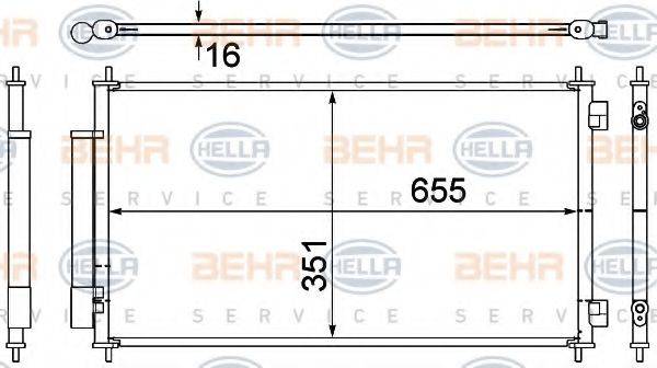 BEHR HELLA SERVICE 8FC351308781 Конденсатор, кондиціонер