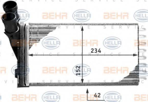 BEHR HELLA SERVICE 8FH351311281 Теплообмінник, опалення салону