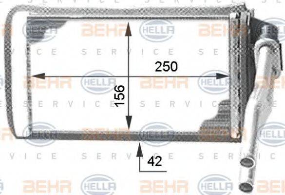 BEHR HELLA SERVICE 8FH351312001 Теплообмінник, опалення салону