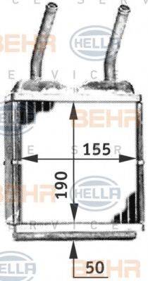 BEHR HELLA SERVICE 8FH351312031 Теплообмінник, опалення салону