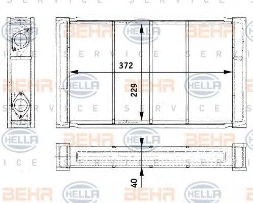 BEHR HELLA SERVICE 8FH351312701 Теплообмінник, опалення салону