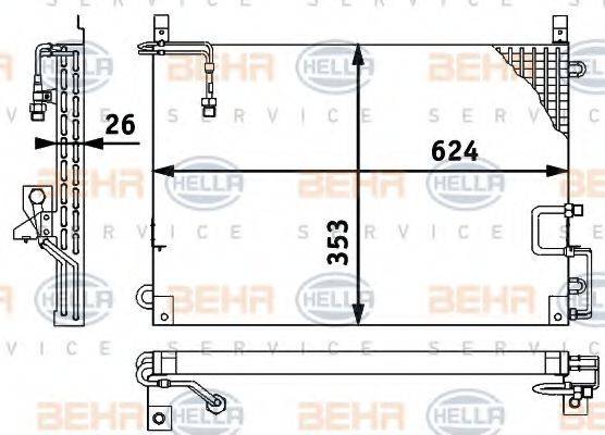 BEHR HELLA SERVICE 8FC351317141 Конденсатор, кондиціонер